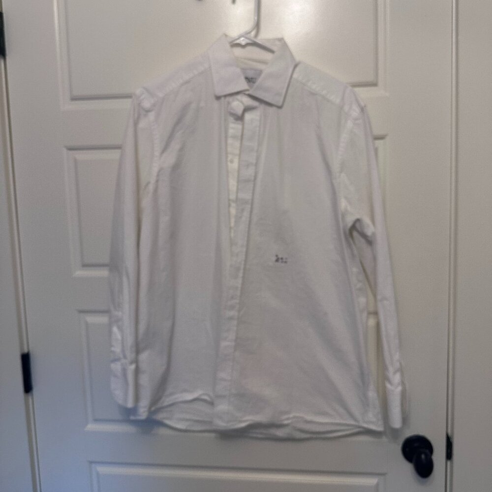 WNU With Nothing Underneath The Boyfriend Button Down Shirt Poplin White - US 12